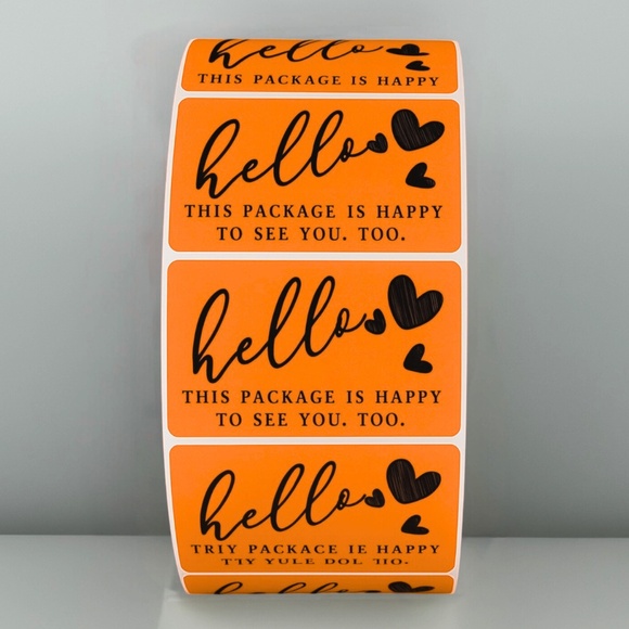 Hello this package is happy to see you too sticker | 8 COLORS TO CHOOSE FROM - Picture 7 of 11